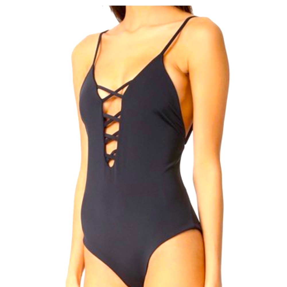 Mara Hoffman Criss Cross Front One-Piece Swimsuit